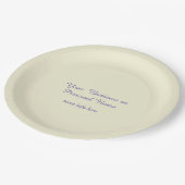 Assiettes En Carton couleur écru personnalisée - élégant (Angle)