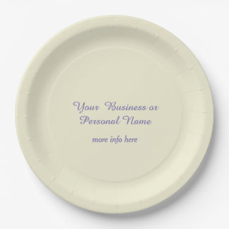 Assiettes En Carton couleur écru personnalisée - élégant
