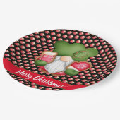 Assiettes En Carton Couleur et texte de la Personnaliser Gnome douce (Angle)