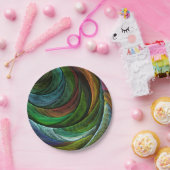 Assiettes En Carton Couleur Gloire Moderne Art Abstrait Motif Élégant (Fête)