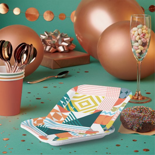 Assiettes En Carton Couleur Motif