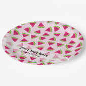 Assiettes En Carton Couleur pastèque (Angle)