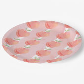 Assiettes En Carton Couleur pêche (Angle)