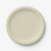 Assiettes En Carton Couleur solide : Beige (Devant)