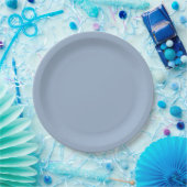 Assiettes En Carton Couleur solide bleu ardoise (Fête)