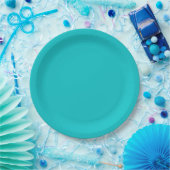 Assiettes En Carton Couleur solide clair turquoise (Fête)