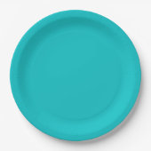 Assiettes En Carton Couleur solide clair turquoise (Devant)