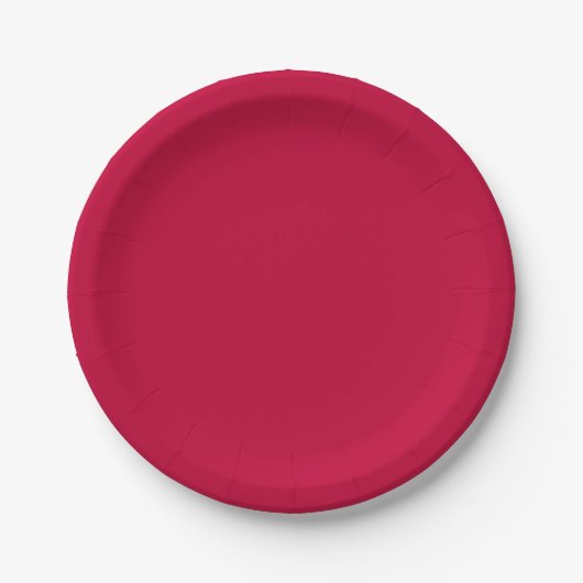 Assiettes En Carton Couleur solide crème Crimson (Devant)