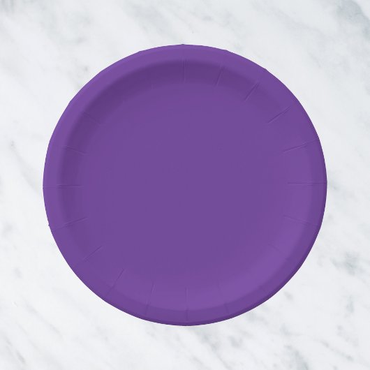 Assiettes En Carton Couleur solide du coeur pourpre