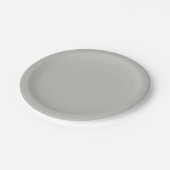Assiettes En Carton Couleur solide gris clair (Angle)