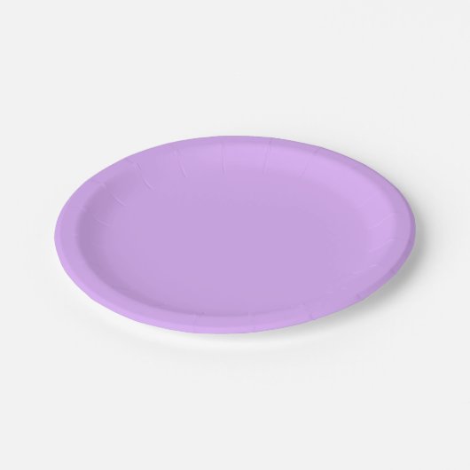 Assiettes En Carton Couleur solide Mauve (Angle)
