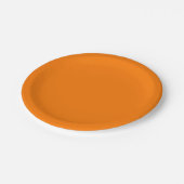 Assiettes En Carton Couleur solide orange de sécurité (Angle)