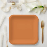 Assiettes En Carton Couleur solide orange moderne rétro<br><div class="desc">Couleur solide moderne rétro. Un magnifique lavabo de couleur solide partout. Frappant nuance vintage d'orange épicé.</div>