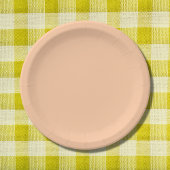 Assiettes En Carton Couleur solide profonde Peach