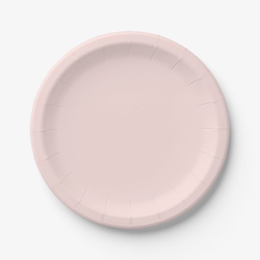 Assiettes En Carton Couleur solide Rose (Devant)