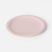 Assiettes En Carton Couleur solide Rose (Angle)