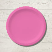 Assiettes En Carton Couleur solide rose chaud