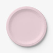 Assiettes En Carton Couleur solide rose piggy (Devant)
