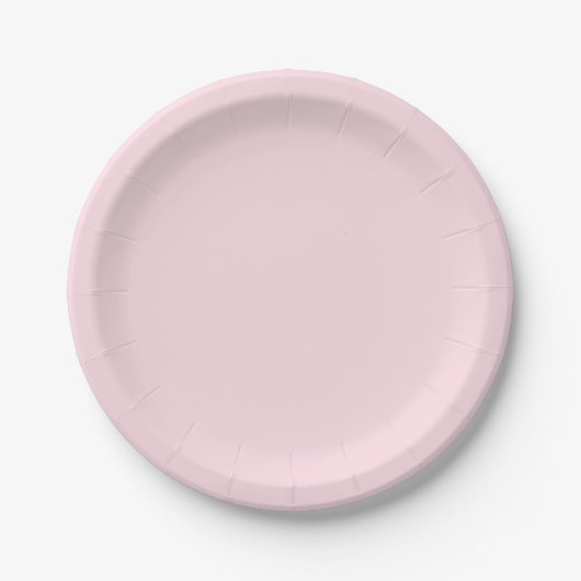 Assiettes En Carton Couleur solide rose piggy (Devant)