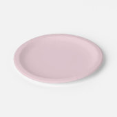 Assiettes En Carton Couleur solide rose piggy (Angle)