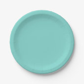 Assiettes En Carton Couleur solide : Turquoise Aqua (Devant)