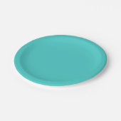 Assiettes En Carton Couleur solide turquoise moyenne (Angle)