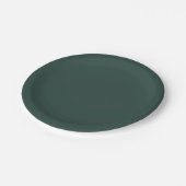 Assiettes En Carton Couleur solide vert chasseur (Angle)