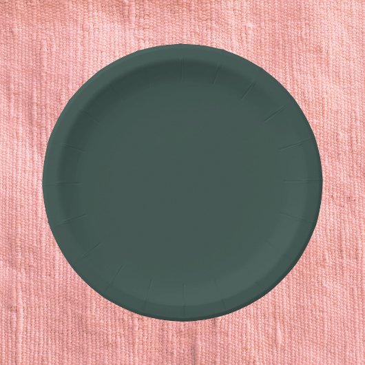 Assiettes En Carton Couleur solide vert chasseur