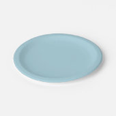 Assiettes En Carton Couleur uni bleu clair (Angle)