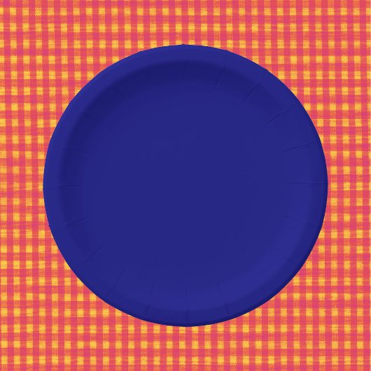 Assiettes En Carton Couleur uni bleu marine