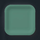 Assiettes En Carton Couleur unie vert monet<br><div class="desc">Monet vert (Water Lilies 1919) couleur solide</div>