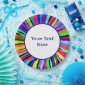 Assiettes En Carton Couleurs amusantes (Fête)