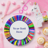 Assiettes En Carton Couleurs amusantes (Fête)