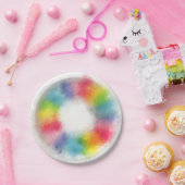 Assiettes En Carton Couleurs arc-en-ciel Moderne Elégant Modèle tendan (Fête)