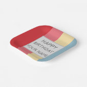 Assiettes En Carton Couleurs de bonbons Frappes verticales (Angulaire)