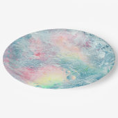 Assiettes En Carton Couleurs de glace cristalline (Angle)