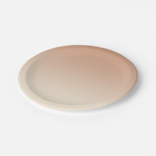 Assiettes En Carton Couleurs dégradées blanc antique et laiton antique