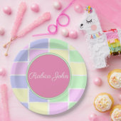 Assiettes En Carton Couleurs douces pépinières (Fête)