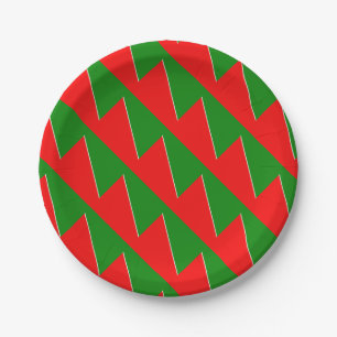 Assiettes En Carton Couleurs du drapeau national biélorusse