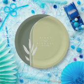 Assiettes En Carton Couleurs Eucalyptus Mariage Vert ID901 (Fête)