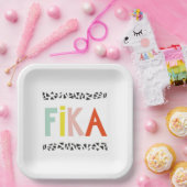 Assiettes En Carton Couleurs Fika (Fête)
