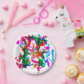 Assiettes En Carton Couleurs folles (Fête)