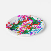 Assiettes En Carton Couleurs folles (Angle)