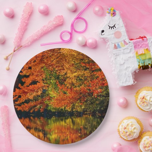 Assiettes En Carton Couleurs Mariages de automne rustiques Réflexion d (Fête)