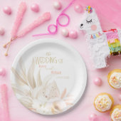 Assiettes En Carton Couleurs neutres Mariage élégant (Fête)