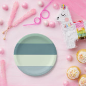 Assiettes En Carton Couleurs relaxantes Rayures (Fête)