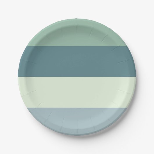 Assiettes En Carton Couleurs relaxantes Rayures (Devant)