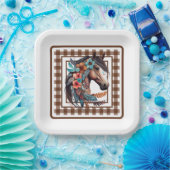 Assiettes En Carton Country Horse (Fête)