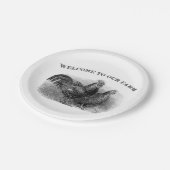 Assiettes En Carton Country Rooster et poulet n'importe quelle plaque (Angle)