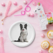 Assiettes En Carton Coup de colle blanc blanc de chiot Coup de colle (Fête)